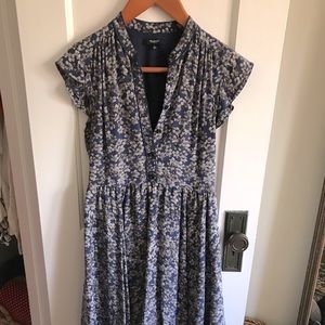 Madewell Silk Floral Dress